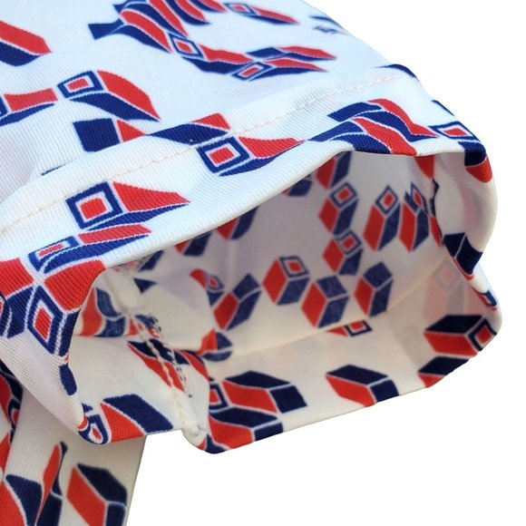 Vintage 70s Polyester Knit Shirt NWT S M Oversize Collar Lee - Picture 9 of 12